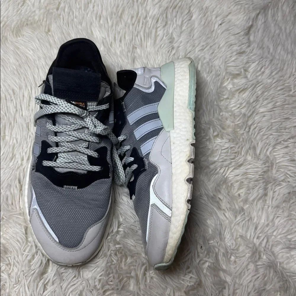 Adidas Black and White Cordura Sneakers